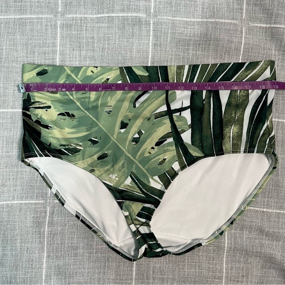 Lane Bryant‎ Cacique Swim 20 Palms Swimsuit Bottom Tropical Print - Picture 4 of 7
